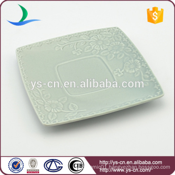 wholesale ceramic flower square dish for decoration